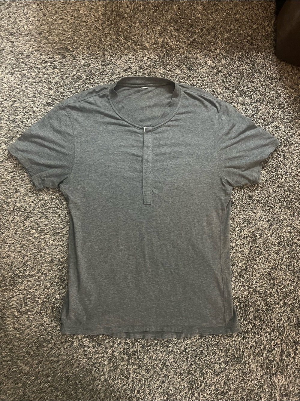 Kit and Ace Men's Short-Sleeve Gray Henley